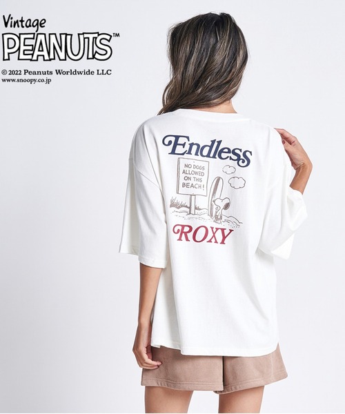 Vintage PEANUTS（ビンテージピーナッツ）の「PEANUTS TEE/ロキシースヌーピーコラボ半袖バックプリントTシャツ（Tシャツ/カットソー・レディース・パープル/ブラック/ナチュラル・SMALL/MEDIUM/LARGE）」の11枚目の写真