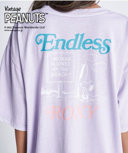 Vintage PEANUTS（ビンテージピーナッツ）の「PEANUTS TEE/ロキシースヌーピーコラボ半袖バックプリントTシャツ（Tシャツ/カットソー・レディース・パープル/ブラック/ナチュラル・SMALL/MEDIUM/LARGE）」の12枚目の写真