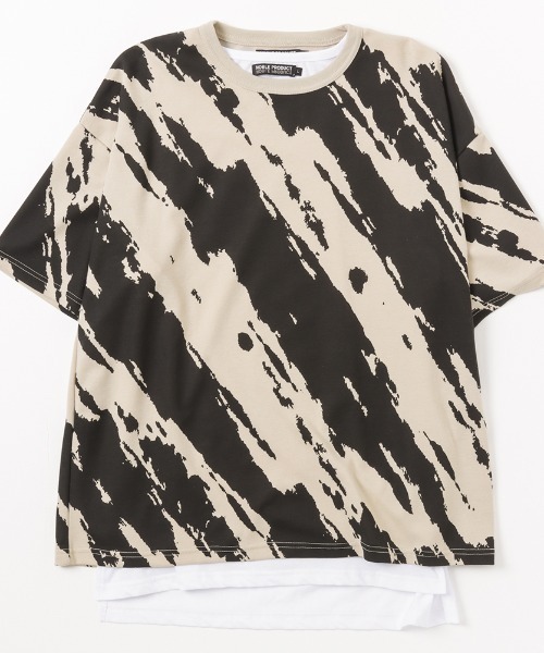 Mac-House(マックハウス)の「アクセサリー付き Tシャツ+タンクトップセットアンサンブル(Tシャツ/カットソー・メンズ・グレー/ホワイト/ベージュ・M/L)」の10枚目の写真
