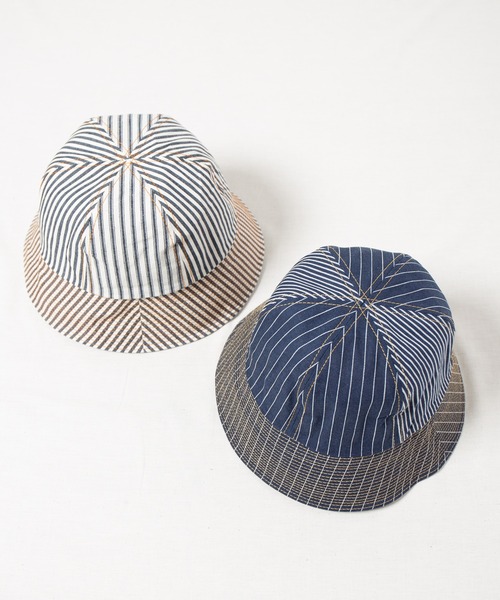 Retter（レッター）の「Hickory Hat / ヒッコリーハット（ハット・メンズ・アイボリー/ネイビー・LARGE）」の12枚目の写真