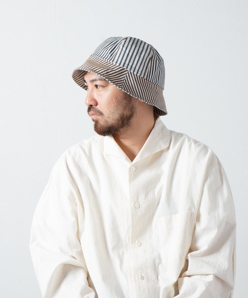 Retter（レッター）の「Hickory Hat / ヒッコリーハット（ハット・メンズ・アイボリー/ネイビー・LARGE）」の8枚目の写真