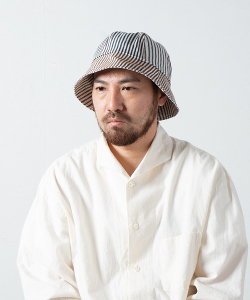 Retter（レッター）の「Hickory Hat / ヒッコリーハット（ハット・メンズ・アイボリー/ネイビー・LARGE）」の7枚目の写真
