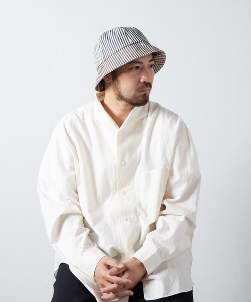 Retter（レッター）の「Hickory Hat / ヒッコリーハット（ハット・メンズ・アイボリー/ネイビー・LARGE）」の6枚目の写真