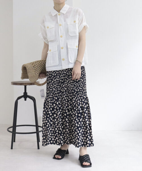 fredy repit（フレディレピ）の「ミリタリー半袖シャツブルゾン（シャツ/ブラウス・レディース・オフホワイト/ホワイト系その他2/ブラック/カーキ・38）」の9枚目の写真