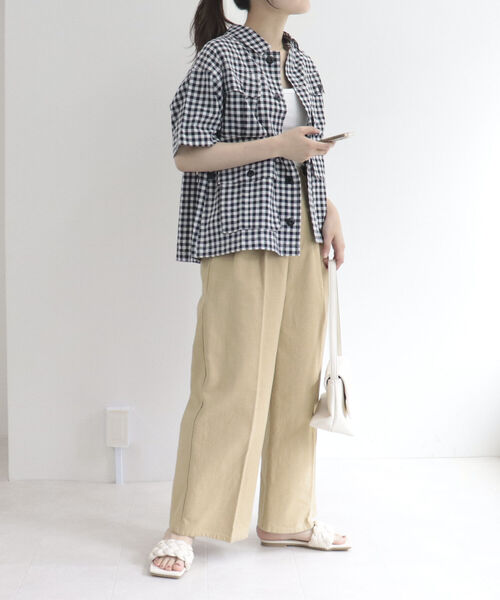 fredy repit（フレディレピ）の「ミリタリー半袖シャツブルゾン（シャツ/ブラウス・レディース・オフホワイト/ホワイト系その他2/ブラック/カーキ・38）」の20枚目の写真