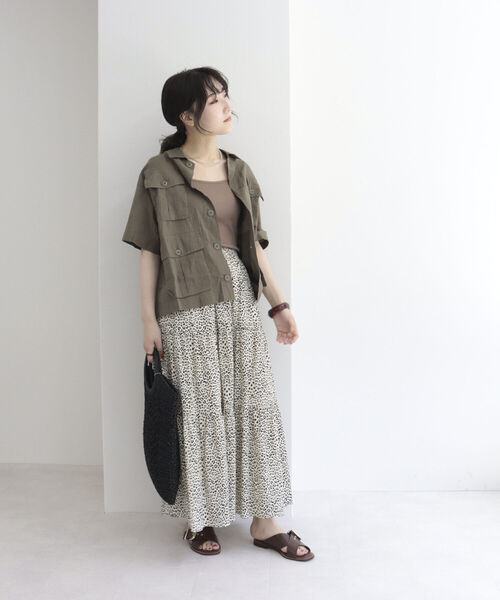 fredy repit（フレディレピ）の「ミリタリー半袖シャツブルゾン（シャツ/ブラウス・レディース・オフホワイト/ホワイト系その他2/ブラック/カーキ・38）」の16枚目の写真
