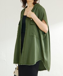 COLLAGE GALLARDAGALANTE | ワークベストっぽくも使える/テンセルフレンチシャツ(シャツ/ブラウス)