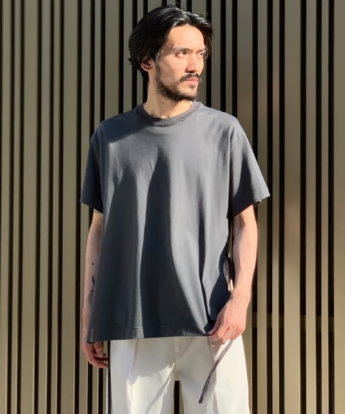 Toironier（トワロニエ）の「Toironier/トワロニエ/Slit Ｔ-shirt/スリットティーシャツ（Tシャツ/カットソー・メンズ・ホワイト/ブラック/グリーン/チャコール・FREE）」の14枚目の写真