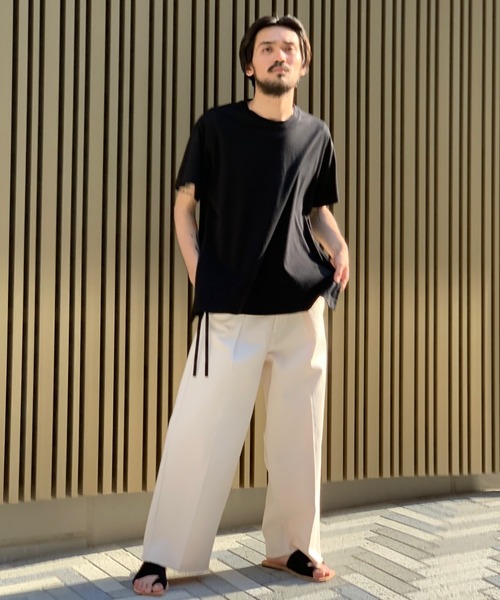 Toironier（トワロニエ）の「Toironier/トワロニエ/Slit Ｔ-shirt/スリットティーシャツ（Tシャツ/カットソー・メンズ・ホワイト/ブラック/グリーン/チャコール・FREE）」の17枚目の写真