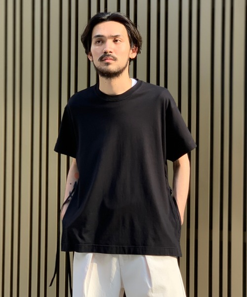 Toironier（トワロニエ）の「Toironier/トワロニエ/Slit Ｔ-shirt/スリットティーシャツ（Tシャツ/カットソー・メンズ・ホワイト/ブラック/グリーン/チャコール・FREE）」の18枚目の写真