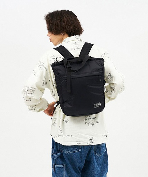 Manhattan Portage（マンハッタンポーテージ）の「Greenway Tote Backpack Ripstop Nylon（トートバッグ・メンズ・ブラック・MEDIUM）」の3枚目の写真
