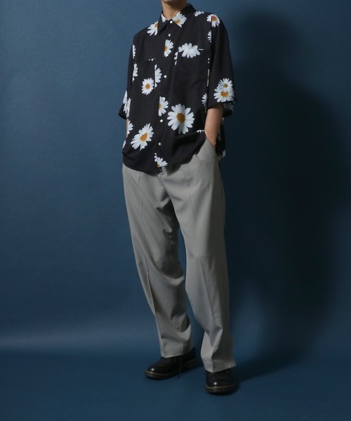 Hanamamaodds-on.complex ジャケット、シャツブラウス ANPAS（アンパス）の「Flower Pattern Print Oversize Dolman