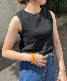 SHENERY | リブノースリーブコンパクトトップス(Tシャツ/カットソー)