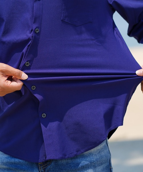 ストレッチブロードロングシャツ（シャツ/ブラウス）｜adamsJUGGLER（アダムスジャグラー）