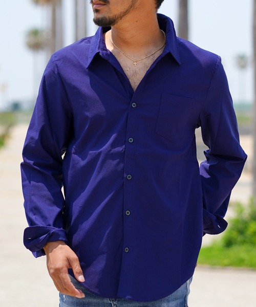 ストレッチブロードロングシャツ（シャツ/ブラウス）｜adamsJUGGLER（アダムスジャグラー）