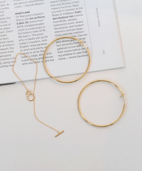 ANEMONE（アネモネ）の「メタルフープイヤリング（イヤリング・レディース・シルバー/ゴールド・FREE）」の2枚目の写真