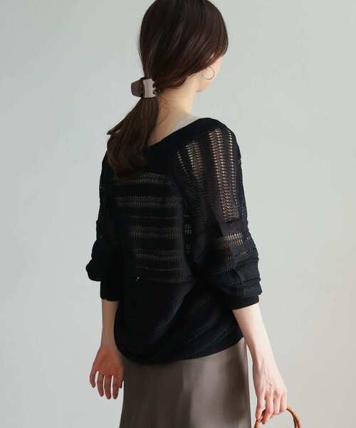 URBAN RESEARCH DOORS（アーバンリサーチドアーズ）の「透かし柄カーディガン（カーディガン/ボレロ・レディース・ブラック/ベージュ・MEDIUM）」の15枚目の写真