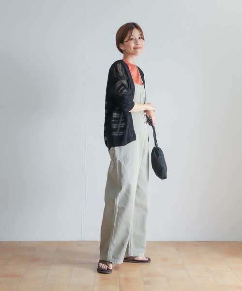 URBAN RESEARCH DOORS（アーバンリサーチドアーズ）の「透かし柄カーディガン（カーディガン/ボレロ・レディース・ブラック/ベージュ・MEDIUM）」の4枚目の写真