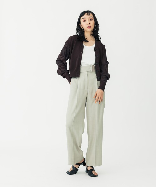 UNITED TOKYO（ユナイテッドトウキョウ）の「ウェーブデザインカーディガン（カーディガン/ボレロ・レディース・ブラック/ブラウン・FREE）」の4枚目の写真