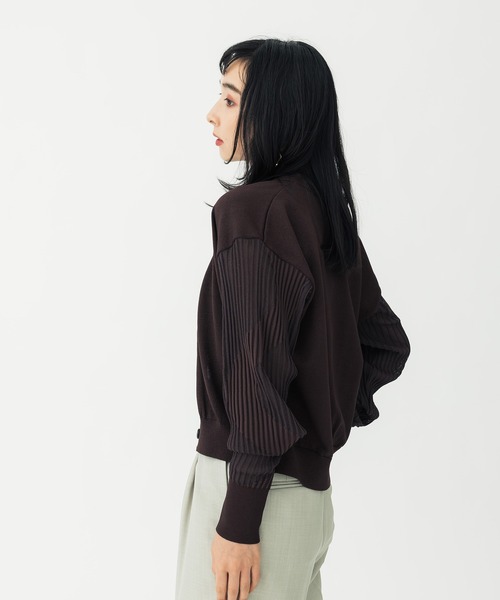 UNITED TOKYO（ユナイテッドトウキョウ）の「ウェーブデザインカーディガン（カーディガン/ボレロ・レディース・ブラック/ブラウン・FREE）」の6枚目の写真