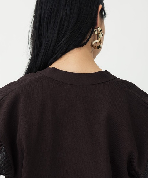 UNITED TOKYO（ユナイテッドトウキョウ）の「ウェーブデザインカーディガン（カーディガン/ボレロ・レディース・ブラック/ブラウン・FREE）」の9枚目の写真