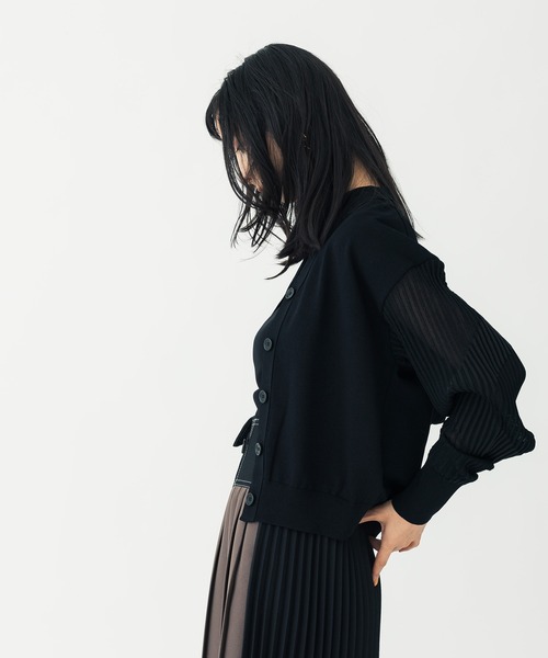 UNITED TOKYO（ユナイテッドトウキョウ）の「ウェーブデザインカーディガン（カーディガン/ボレロ・レディース・ブラック/ブラウン・FREE）」の13枚目の写真
