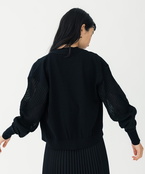 UNITED TOKYO（ユナイテッドトウキョウ）の「ウェーブデザインカーディガン（カーディガン/ボレロ・レディース・ブラック/ブラウン・FREE）」の14枚目の写真