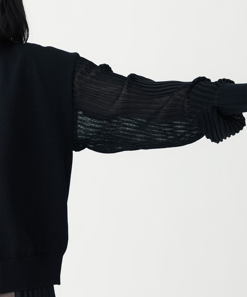 UNITED TOKYO（ユナイテッドトウキョウ）の「ウェーブデザインカーディガン（カーディガン/ボレロ・レディース・ブラック/ブラウン・FREE）」の18枚目の写真