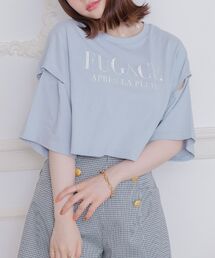 ems excite | 肩あきロゴ刺繍Tee(Tシャツ/カットソー)