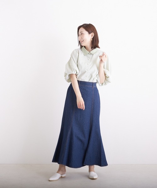 PAPAVER(パパヴェル)の「【papaver】サッカーギンガム、ストライプ、花柄BL(シャツ/ブラウス・レディース・その他2/その他4/その他3/その他1・MEDIUM)」の1枚目の写真