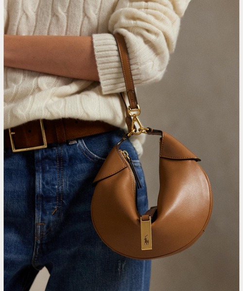 POLO RALPH LAUREN(ポロ ラルフ ローレン)の「Polo ID カーフスキン ミニ ショルダー バッグ(ショルダーバッグ・レディース・ブラウン系6・ONE)」の11枚目の写真