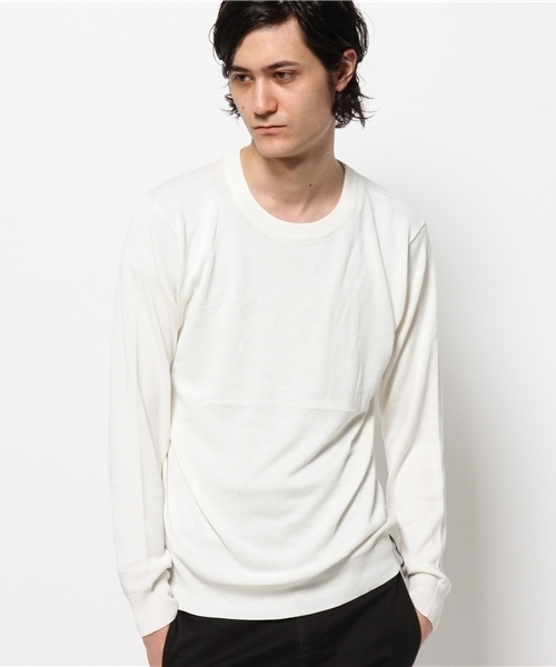 CIAOPANIC TYPY（チャオパニックティピー）の「クールファイバークルーニット（ニット/セーター・メンズ・ホワイト/イエロー/ブルー/ピンク/ネイビー・MEDIUM/LARGE）」の2枚目の写真