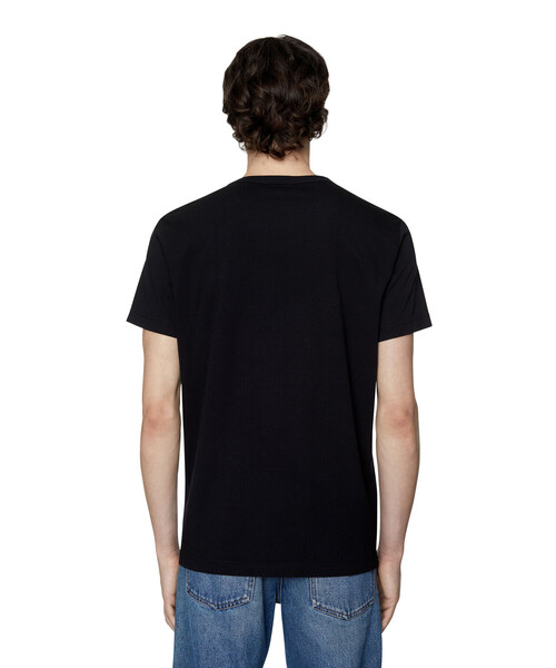 DIESEL（ディーゼル）の「メンズ Tシャツ マイクロプリント（Tシャツ/カットソー・メンズ・ホワイト/ブラック・XX-LARGE/SMALL/MEDIUM/X-LARGE/LARGE）」の9枚目の写真