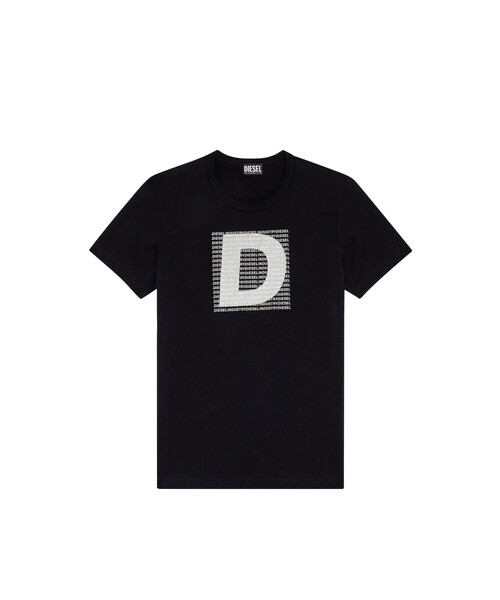 DIESEL（ディーゼル）の「メンズ Tシャツ マイクロプリント（Tシャツ/カットソー・メンズ・ホワイト/ブラック・XX-LARGE/SMALL/MEDIUM/X-LARGE/LARGE）」の7枚目の写真