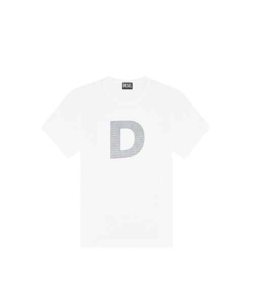 DIESEL（ディーゼル）の「メンズ Tシャツ マイクロプリント（Tシャツ/カットソー・メンズ・ホワイト/ブラック・XX-LARGE/SMALL/MEDIUM/X-LARGE/LARGE）」の13枚目の写真