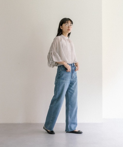 PUAL CE CIN（ピュアルセシン）の「【Du noir】ドット柄ブラウス（シャツ/ブラウス・レディース・ブラック/アイボリー・FREE）」の9枚目の写真