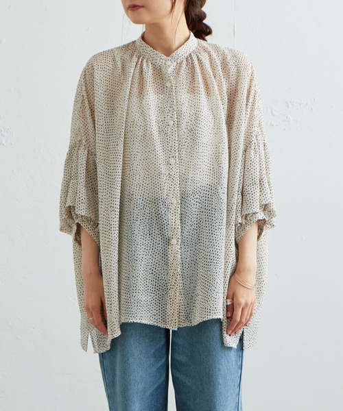 PUAL CE CIN（ピュアルセシン）の「【Du noir】ドット柄ブラウス（シャツ/ブラウス・レディース・ブラック/アイボリー・FREE）」の17枚目の写真