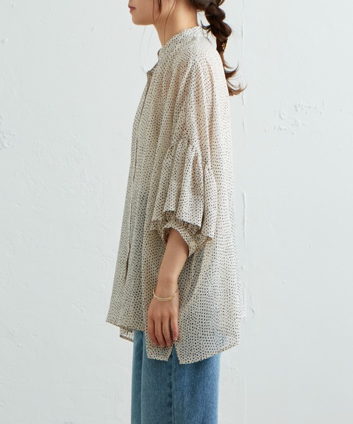 PUAL CE CIN（ピュアルセシン）の「【Du noir】ドット柄ブラウス（シャツ/ブラウス・レディース・ブラック/アイボリー・FREE）」の18枚目の写真