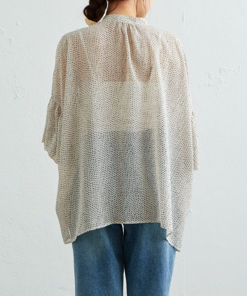 PUAL CE CIN（ピュアルセシン）の「【Du noir】ドット柄ブラウス（シャツ/ブラウス・レディース・ブラック/アイボリー・FREE）」の19枚目の写真