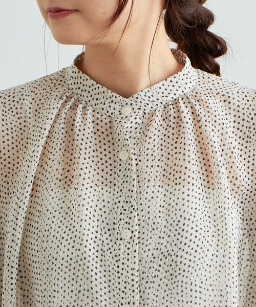 PUAL CE CIN（ピュアルセシン）の「【Du noir】ドット柄ブラウス（シャツ/ブラウス・レディース・ブラック/アイボリー・FREE）」の20枚目の写真