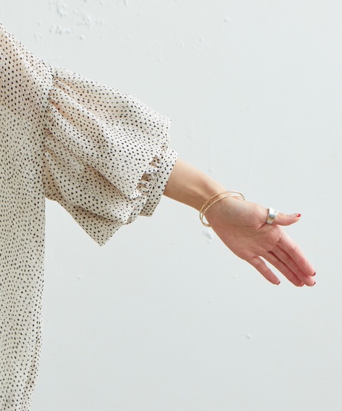 PUAL CE CIN（ピュアルセシン）の「【Du noir】ドット柄ブラウス（シャツ/ブラウス・レディース・ブラック/アイボリー・FREE）」の21枚目の写真