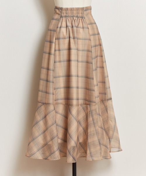 NOELA（ノエラ）の「【WEB限定】シアーチェックスカート（スカート・レディース・ベージュ/ピンク/オフホワイト・S/M）」の19枚目の写真
