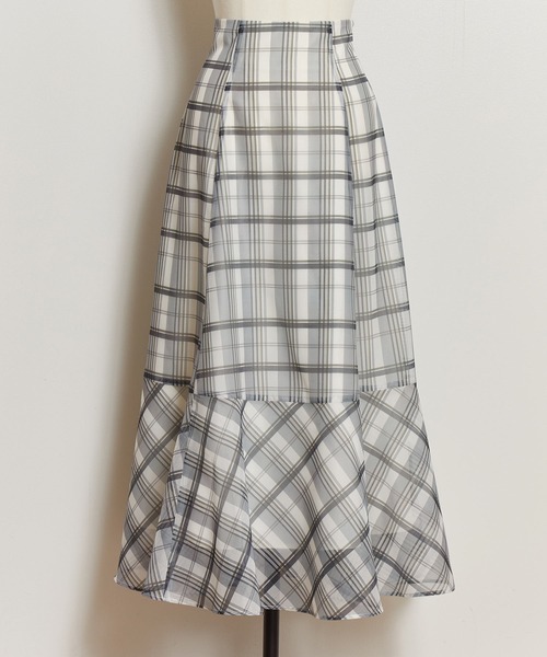 NOELA（ノエラ）の「【WEB限定】シアーチェックスカート（スカート・レディース・ベージュ/ピンク/オフホワイト・S/M）」の20枚目の写真