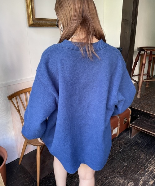 nemne store(ネンネストア)の「モヘアライク起毛カーディガン(カーディガン/ボレロ・レディース・ブラウン/ピンク/ブルー/アイボリー/ライトブルー/グリーン/ライトピンク・フリー)」の11枚目の写真