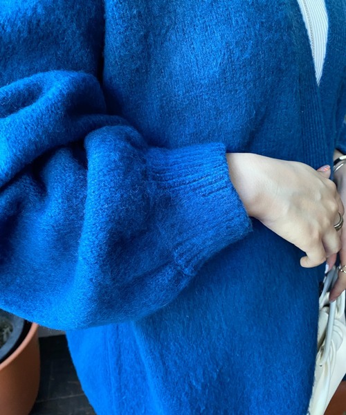 nemne store(ネンネストア)の「モヘアライク起毛カーディガン(カーディガン/ボレロ・レディース・ブラウン/ピンク/ブルー/アイボリー/ライトブルー/グリーン/ライトピンク・フリー)」の19枚目の写真