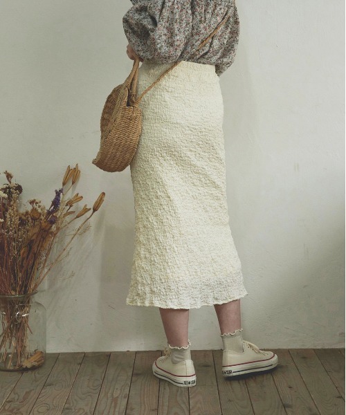 t a r o s u（タロス）の「syuwasyuwa skirt/しゅわしゅわスカート（スカート・レディース・ブルー/ホワイト/ブラウン・FREE）」の20枚目の写真