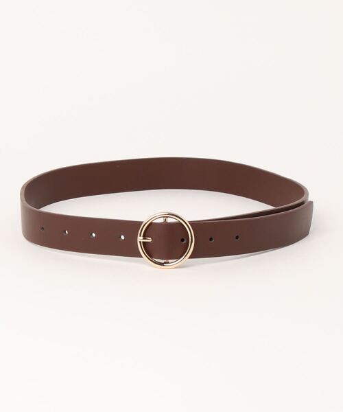 INGNI（イング）の「リングバックルベルト（ベルト・レディース・ブラック/ブラック系その他/ダークブラウン・ONE SIZE）」の3枚目の写真