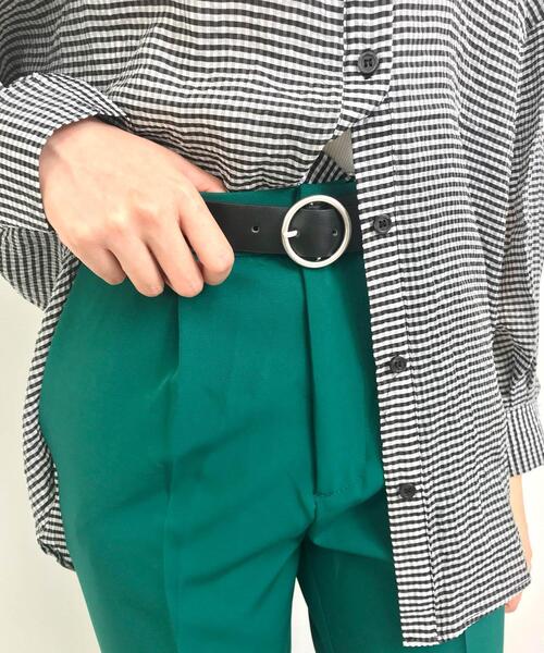 INGNI（イング）の「リングバックルベルト（ベルト・レディース・ブラック/ブラック系その他/ダークブラウン・ONE SIZE）」の6枚目の写真