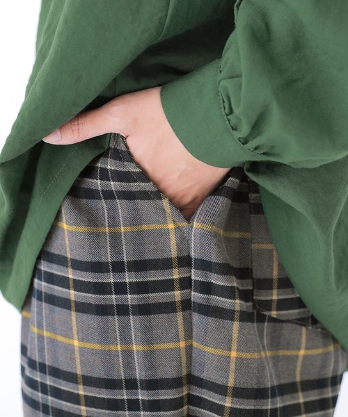 osharewalker（オシャレウォーカー）の「【廃盤】『チェック柄テーパードパンツ』（その他パンツ・レディース・ブラック/ベージュ/グレー・1/2）」の9枚目の写真