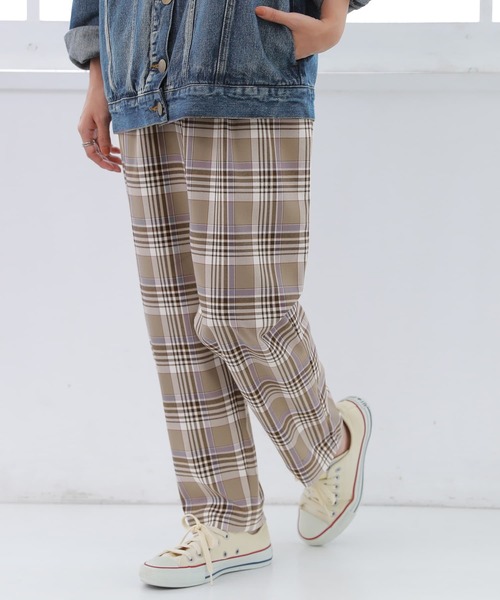 osharewalker（オシャレウォーカー）の「【廃盤】『チェック柄テーパードパンツ』（その他パンツ・レディース・ブラック/ベージュ/グレー・1/2）」の11枚目の写真